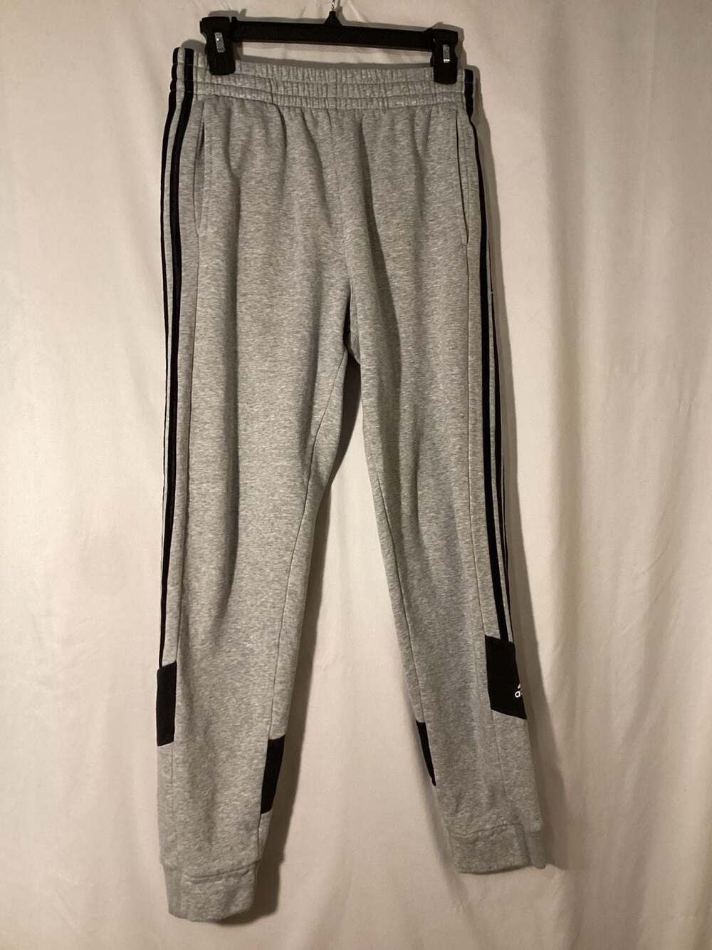 Adidas Youth Boys Gray 3-Stripes Jogger Sweatpants Size XL 18/20